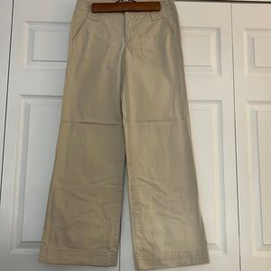 Light khaki wide leg pants, size 4.
